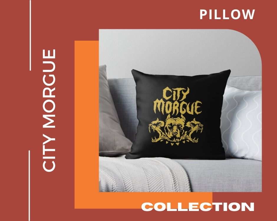 no edit city morgue pillow - City Morgue Shop