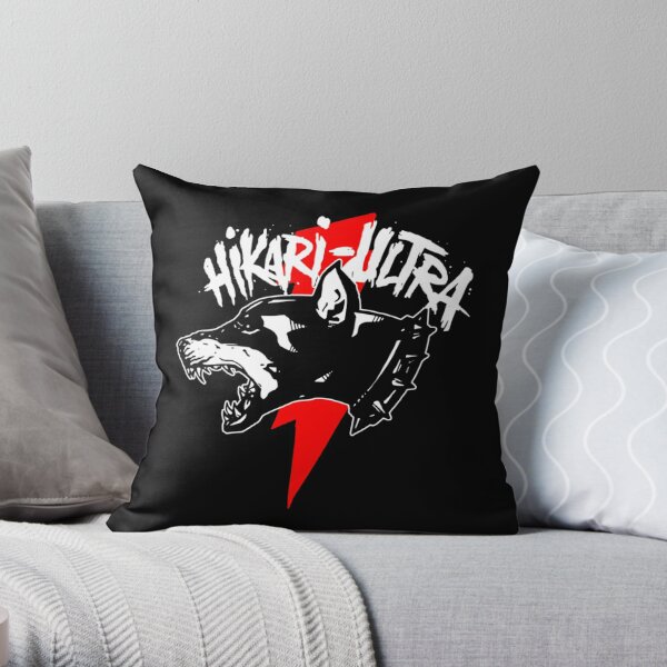 Zillakami x sosmula Hikari Ultra Logo City Morgue red Bolt   Throw Pillow RB3107 product Offical city morgue Merch