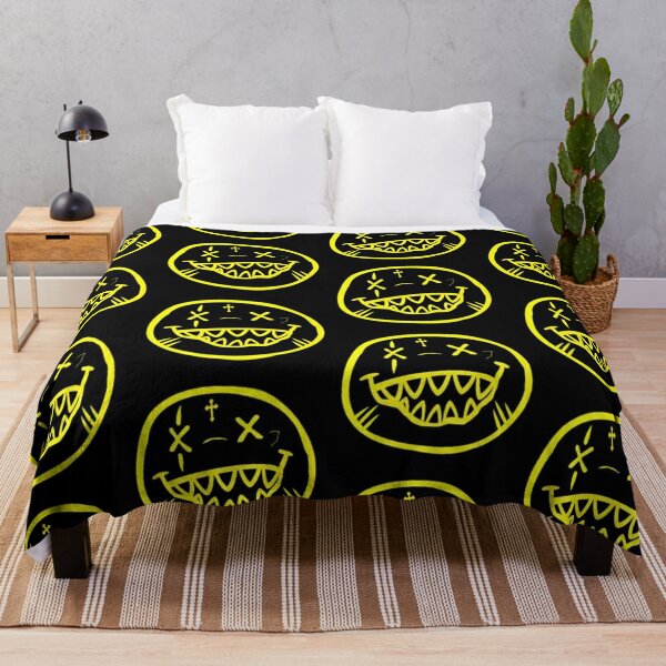 City Morgue Smiley Face Yellow Throw Blanket RB3107 product Offical city morgue Merch